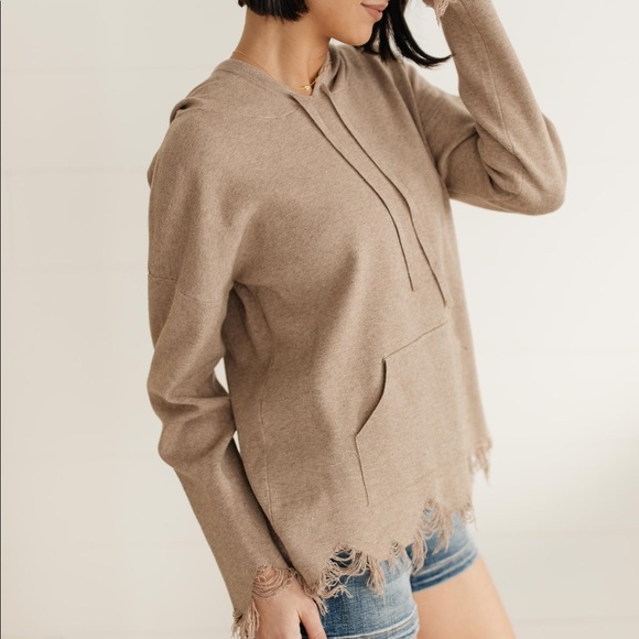 Frayed Edges Sweater Hoodie - Picture 4 of 7